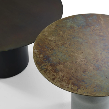 OXYDATION - Low round steel coffee table by Ligne Roset - view 3